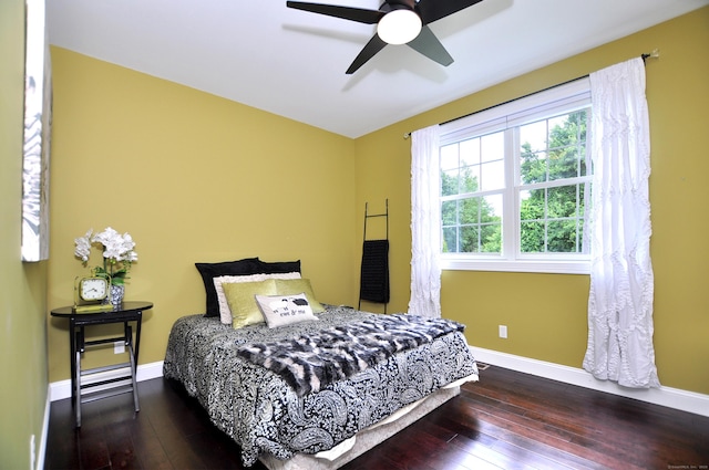 419 Briarwood Dr, Manchester, CT 06040 - bedroom featuring wood-type flooring and a ceiling fan