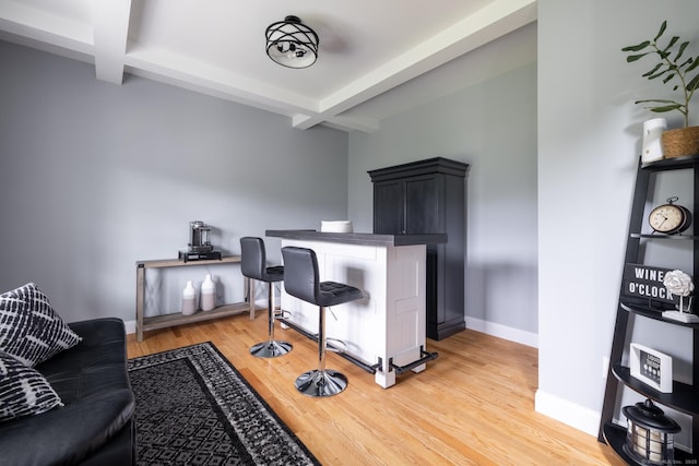 11 Mariani Dr, Southington, CT 06489 - office area featuring beamed ceiling and light wood-style floors