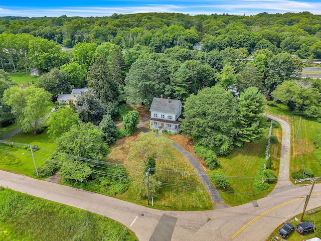 4 Bindloss Rd, Groton, CT 06355 - aerial view of a heavily wooded area