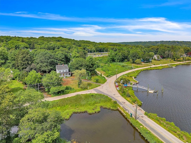 4 Bindloss Rd, Groton, CT 06355 - bird's eye view of a heavily wooded area and a nearby body of water
