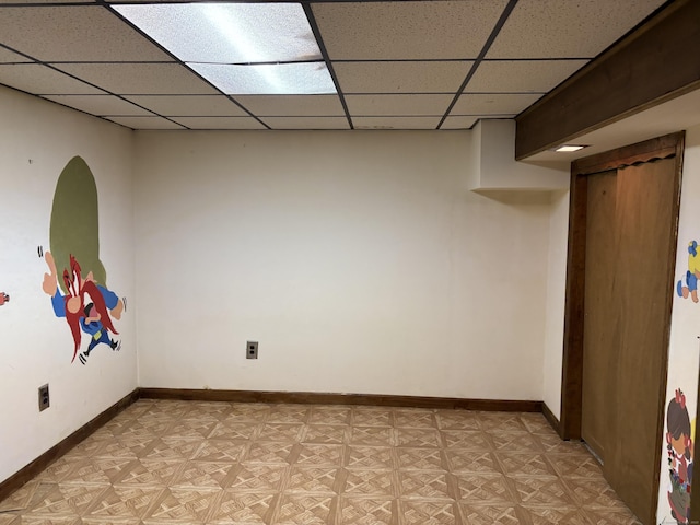 15 S Meadow Dr, Danbury, CT 06811 - finished basement with a drop ceiling and light flooring