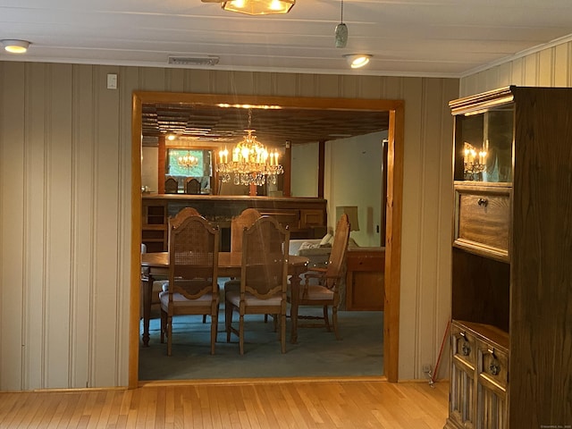 15 S Meadow Dr, Danbury, CT 06811 - dining space with hardwood / wood-style flooring, a chandelier, and ornamental molding
