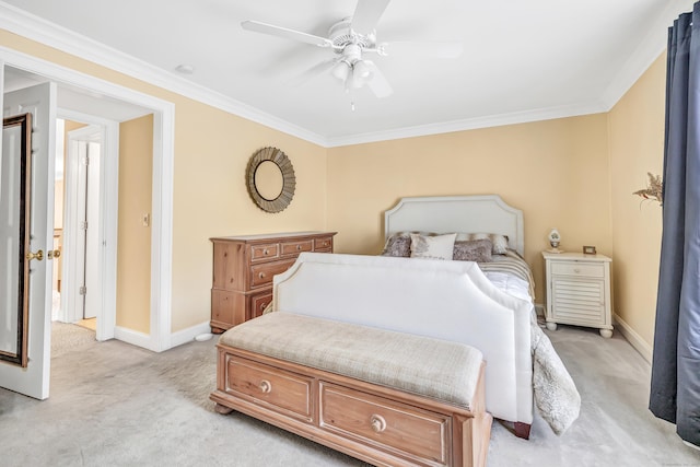 97 Ferry Ct Unit 97, Stratford, CT 06615 - bedroom featuring light carpet, crown molding, and ceiling fan