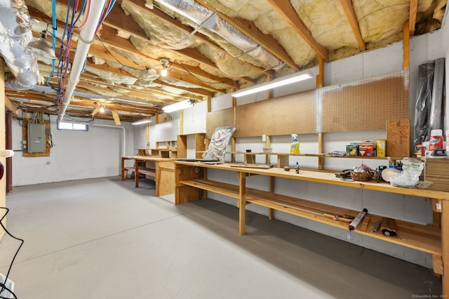 2 Spinnaker Dr Unit 2, East Lyme, CT 06357 - below grade area with a workshop area and electric panel