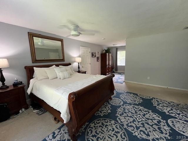 47 Merwin Brook Rd, Brookfield, CT 06804 - bedroom with a ceiling fan and baseboards