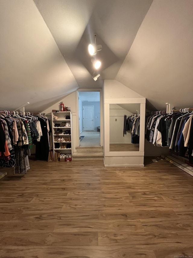 47 Merwin Brook Rd, Brookfield, CT 06804 - spacious closet featuring wood finished floors and lofted ceiling