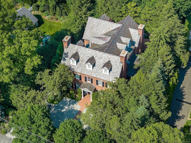 354 S Ave, New Canaan, CT 06840 - aerial view of property's location featuring a heavily wooded area