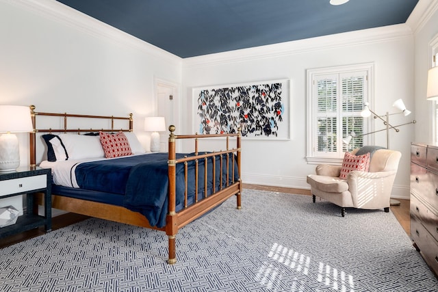 354 S Ave, New Canaan, CT 06840 - carpeted bedroom featuring crown molding