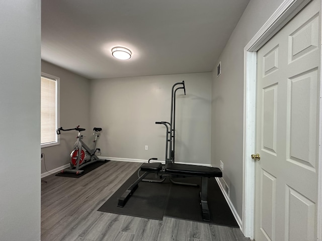 39 Ames Ave Unit A, Meriden, CT 06451 - exercise room featuring wood finished floors and baseboards