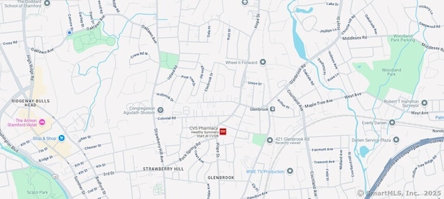 421 Glenbrook Rd Apt 2, Stamford, CT 06906 - map of property with streets / nearby areas