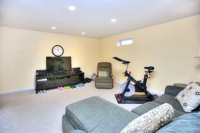 1221 Merritt St, Fairfield, CT 06825 - living area featuring carpet flooring and recessed lighting