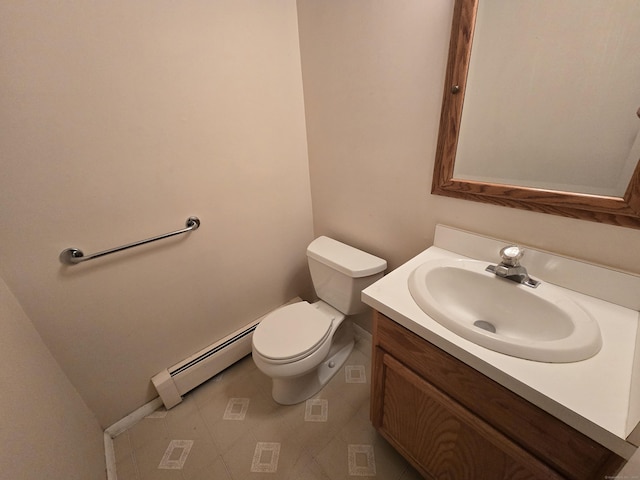 655 Talcottville Rd Apt 89, Vernon, CT 06066 - half bathroom featuring a baseboard radiator and vanity