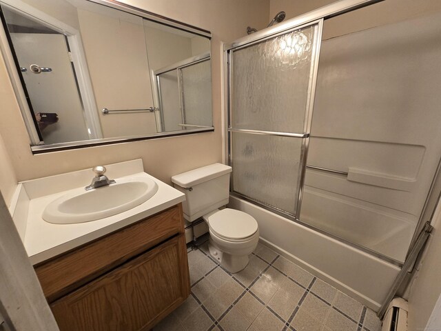 655 Talcottville Rd Apt 89, Vernon, CT 06066 - full bath featuring vanity, shower / bath combination with glass door, and tile patterned floors