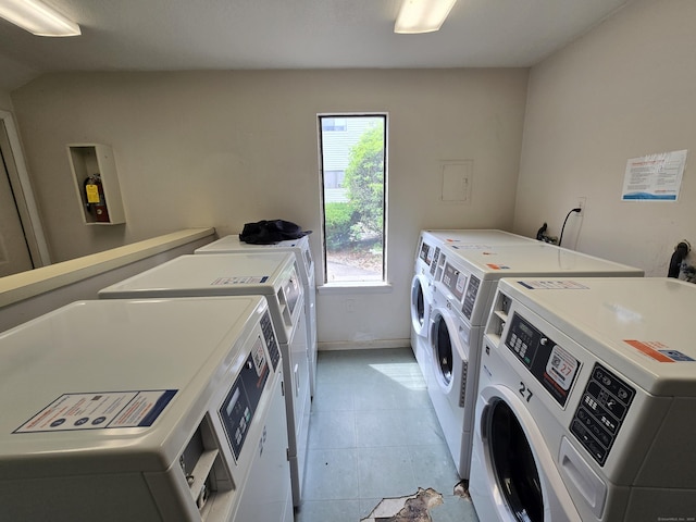 655 Talcottville Rd Apt 89, Vernon, CT 06066 - community laundry room featuring washer and clothes dryer and light tile patterned floors
