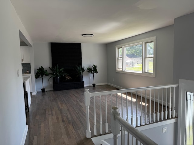 26 Nejako Dr, Middletown, CT 06457 - hall featuring dark wood-type flooring and an upstairs landing