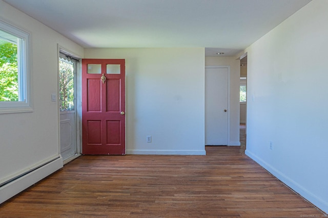 156 Overhill Dr, Berlin, CT 06037 - foyer entrance with baseboard heating and wood finished floors