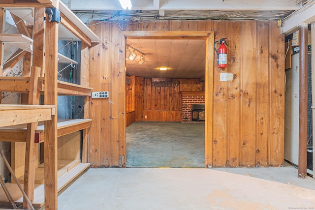 156 Overhill Dr, Berlin, CT 06037 - unfinished basement with wood walls
