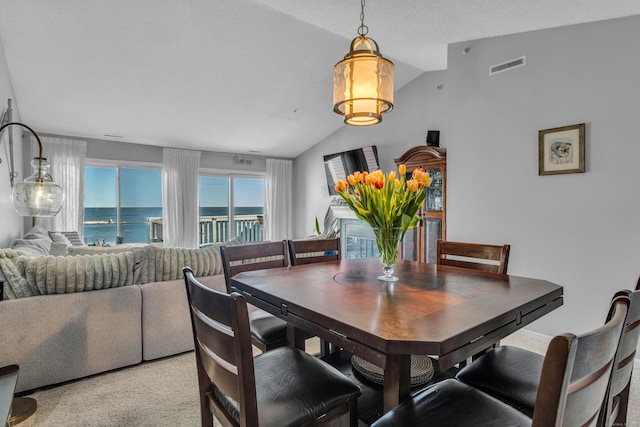 5 Mansfield Grove Rd Apt 341, East Haven, CT 06512 - dining space featuring vaulted ceiling and light carpet
