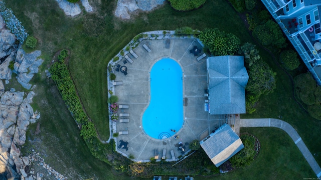 5 Mansfield Grove Rd Apt 341, East Haven, CT 06512 - drone / aerial view of a pool