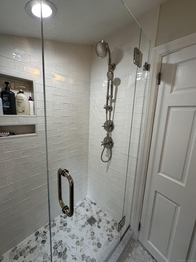 35 Rayfield Rd, Westport, CT 06880 - full bathroom featuring a stall shower and tile patterned flooring
