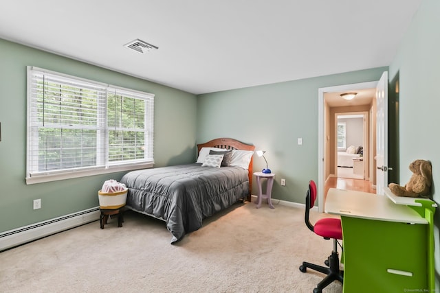 4 Adams Rd, Simsbury, CT 06089 - bedroom with a baseboard heating unit and carpet floors