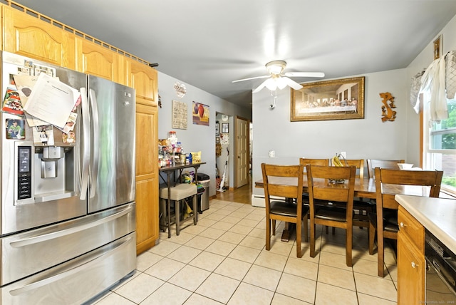 6 Topstone Dr, Danbury, CT 06810 - dining room with light tile patterned floors and ceiling fan