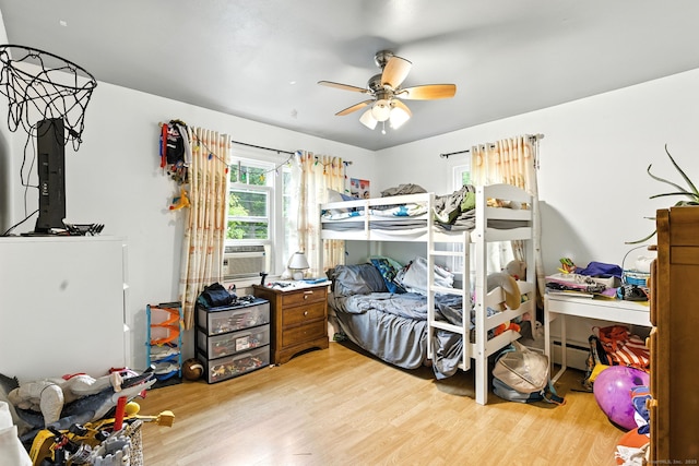 6 Topstone Dr, Danbury, CT 06810 - bedroom featuring wood finished floors, cooling unit, and a ceiling fan
