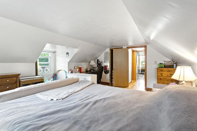 6 Topstone Dr, Danbury, CT 06810 - bedroom with lofted ceiling and wood finished floors