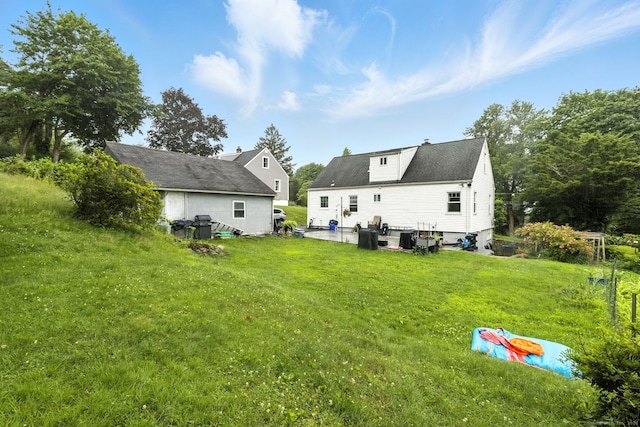 6 Topstone Dr, Danbury, CT 06810 - rear view of property featuring a yard and a chimney