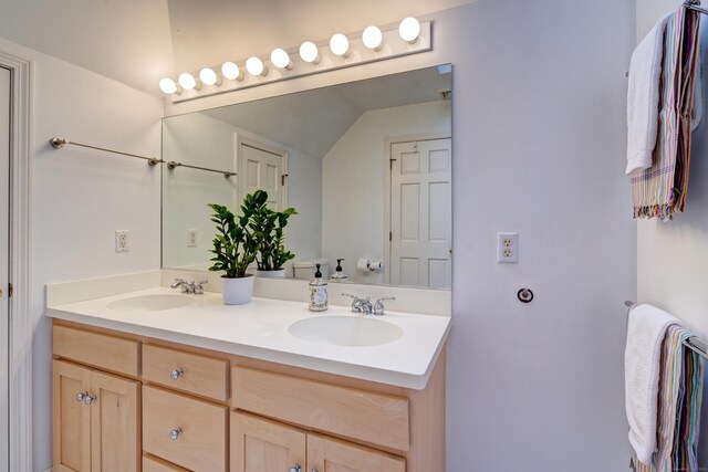 37 Skyline Dr, Groton, CT 06340 - full bath with double vanity and vaulted ceiling