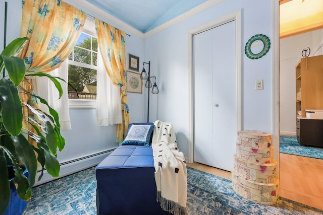 20 Cedar Crest Pl, Norwalk, CT 06854 - playroom with a baseboard radiator and wood finished floors