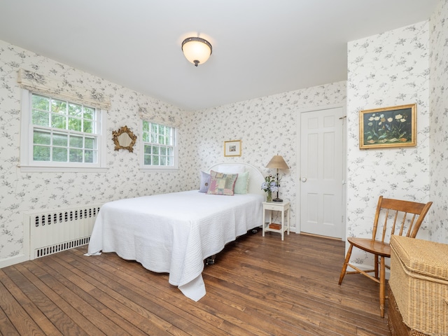 51 Powderhorn Dr, Ridgefield, CT 06877 - bedroom with wallpapered walls, hardwood / wood-style flooring, and radiator heating unit