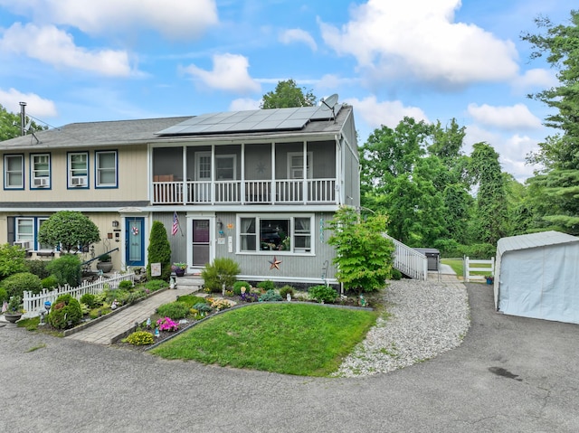 7 Pheasant Run Rd Unit 1, Kent, CT 06757 - townhome / multi-family property with solar panels and a sunroom