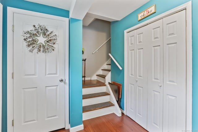 7 Pheasant Run Rd Unit 1, Kent, CT 06757 - foyer entrance featuring dark wood-style flooring and stairs