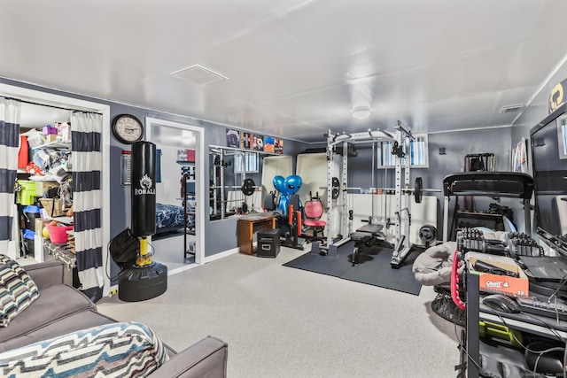 7 Pheasant Run Rd Unit 1, Kent, CT 06757 - exercise room featuring carpet floors