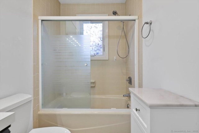 93 Cosey Beach Ave Apt 5, East Haven, CT 06512 - full bathroom featuring enclosed tub / shower combo and vanity