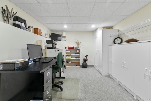 93 Cosey Beach Ave Apt 5, East Haven, CT 06512 - office space featuring light colored carpet, a paneled ceiling, and recessed lighting