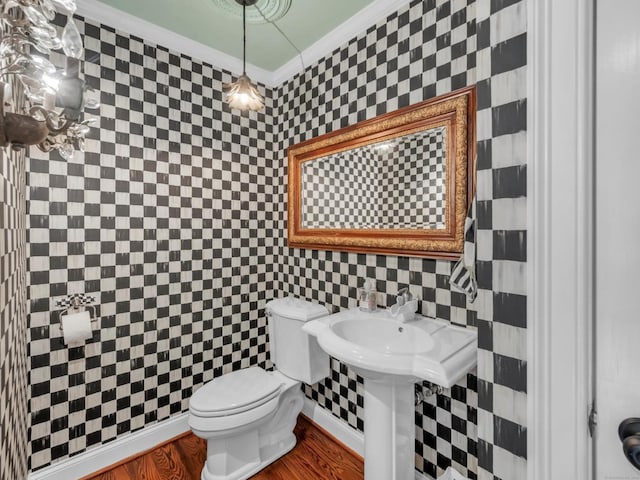 14 Ely Ln, Killingworth, CT 06419 - bathroom featuring crown molding and toilet
