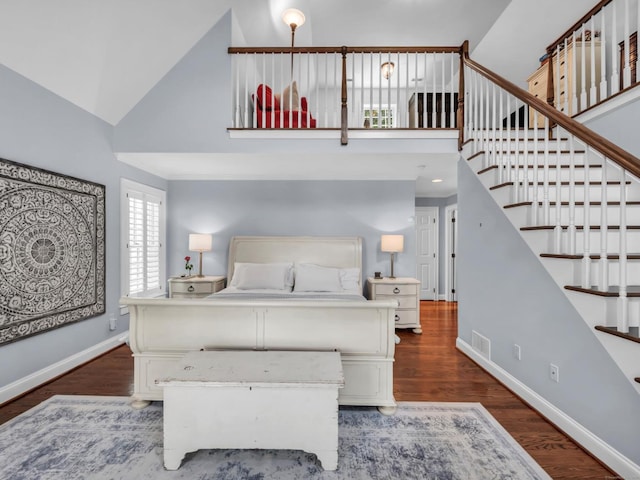 14 Ely Ln, Killingworth, CT 06419 - bedroom with wood finished floors and high vaulted ceiling