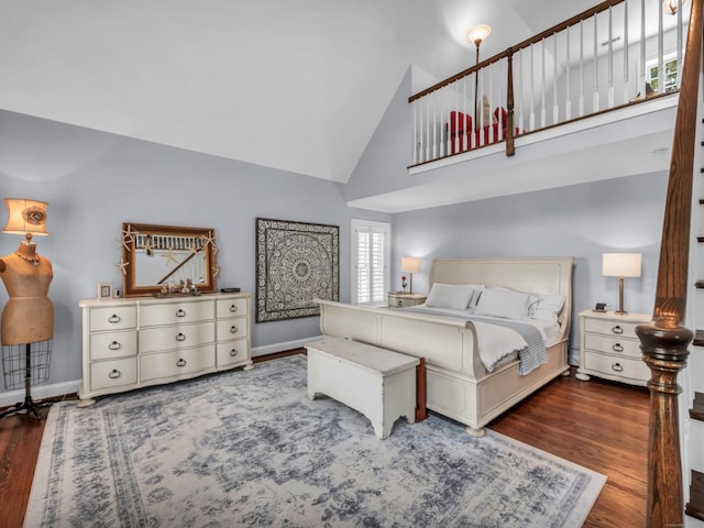 14 Ely Ln, Killingworth, CT 06419 - bedroom with high vaulted ceiling and wood finished floors