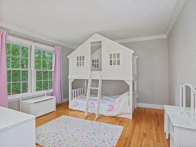 119 Deforest Rd, Wilton, CT 06897 - bedroom featuring ornamental molding and light wood-style floors