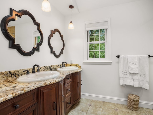 119 Deforest Rd, Wilton, CT 06897 - full bathroom featuring baseboards and double vanity