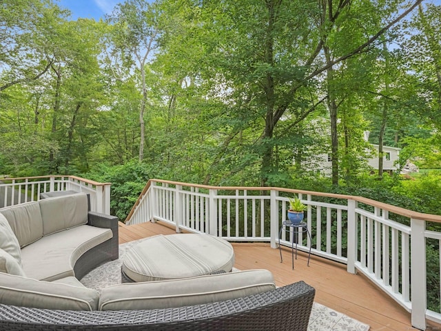 119 Deforest Rd, Wilton, CT 06897 - deck featuring an outdoor living space