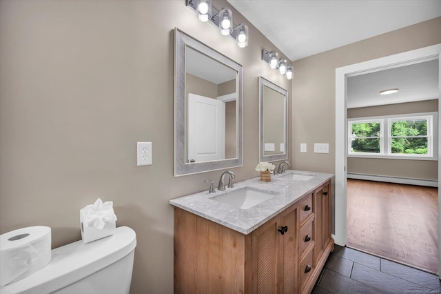 2 Riverview Pl, Cromwell, CT 06416 - full bathroom with a baseboard heating unit and double vanity