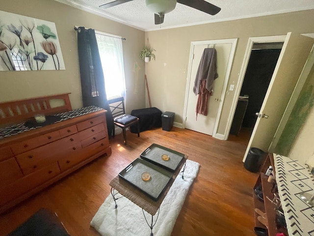 19 Upper Butcher Rd, Ellington, CT 06029 - bedroom with crown molding, wood finished floors, and ceiling fan