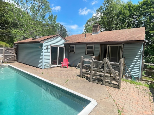 19 Upper Butcher Rd, Ellington, CT 06029 - view of swimming pool with a patio and an outbuilding