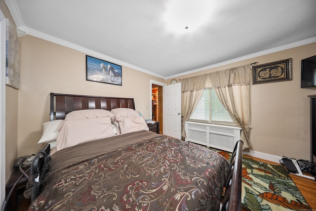 229 Hauser St, Waterbury, CT 06704 - bedroom featuring ornamental molding and wood finished floors