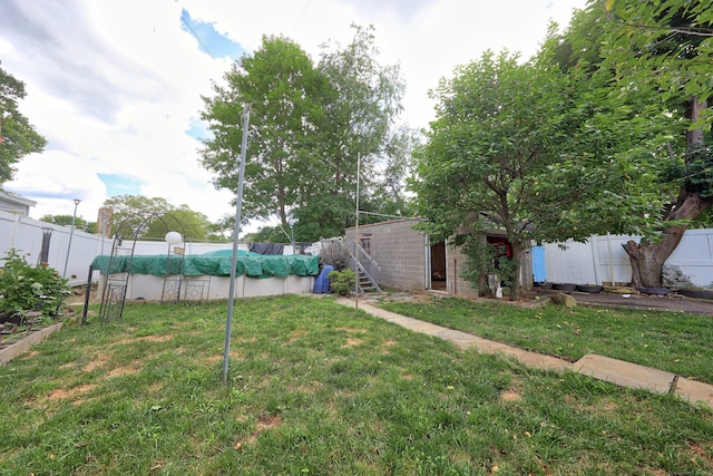 229 Hauser St, Waterbury, CT 06704 - fenced backyard with stairway