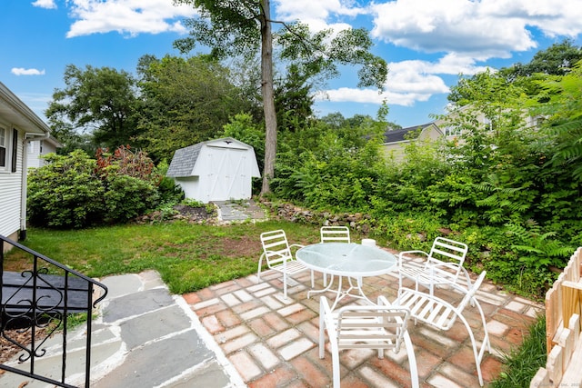 47 Dogwood Ln, Meriden, CT 06450 - view of patio with a storage unit