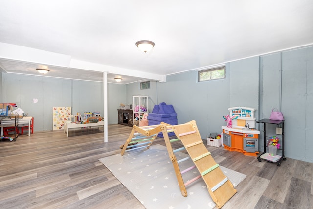 47 Dogwood Ln, Meriden, CT 06450 - rec room with light wood-type flooring